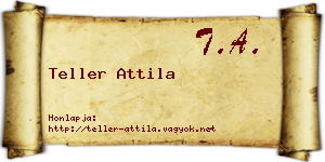 Teller Attila névjegykártya